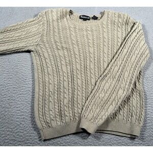 Wainscott Cable‎ Knit Sweater Womens Small Light Green Long Sleeve Fisherman